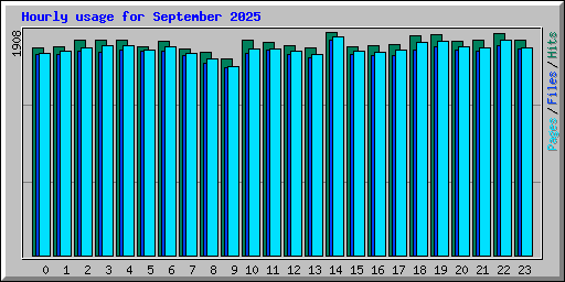 Hourly usage for September 2025