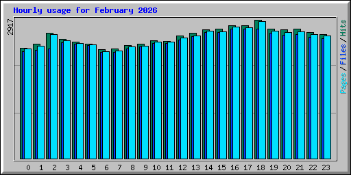 Hourly usage for February 2026