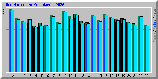 Hourly usage for March 2026