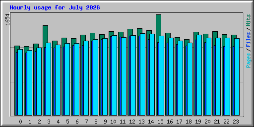 Hourly usage for July 2026